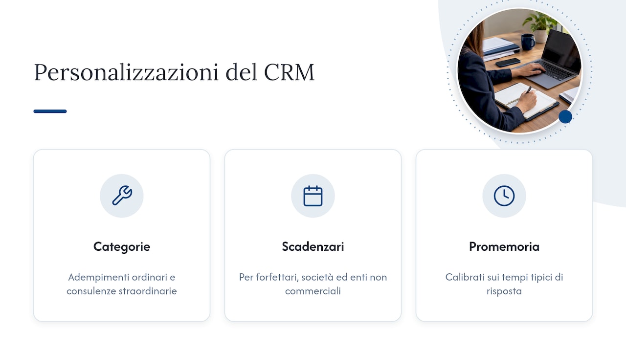 Tre aree per personalizzare il CRM dello studio